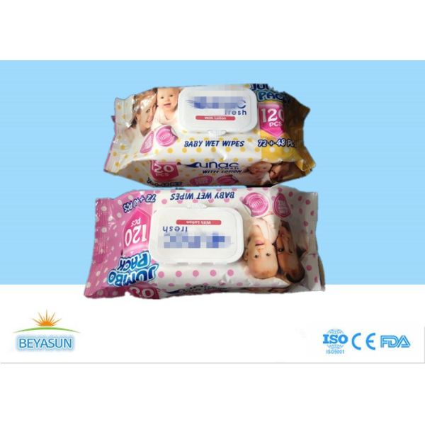 Adult / Baby Disposable Wet Wipes Unscented Flushable For Sensitive Skin