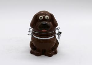 Wholesale Dog Shape Ceramic Kitchen Canisters Tea Coffee Sugar Canisters With Metal Clip from china suppliers