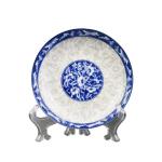 Round Blue And White Porcelain Colored Porcelain Dinnerware Plate