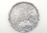 Premium Stone Serving Tray , Marble Circular Serving Tray Grey Color