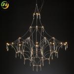 Italian Simple Art Chandelier Firefly Star Light Winery Villa Living Room
