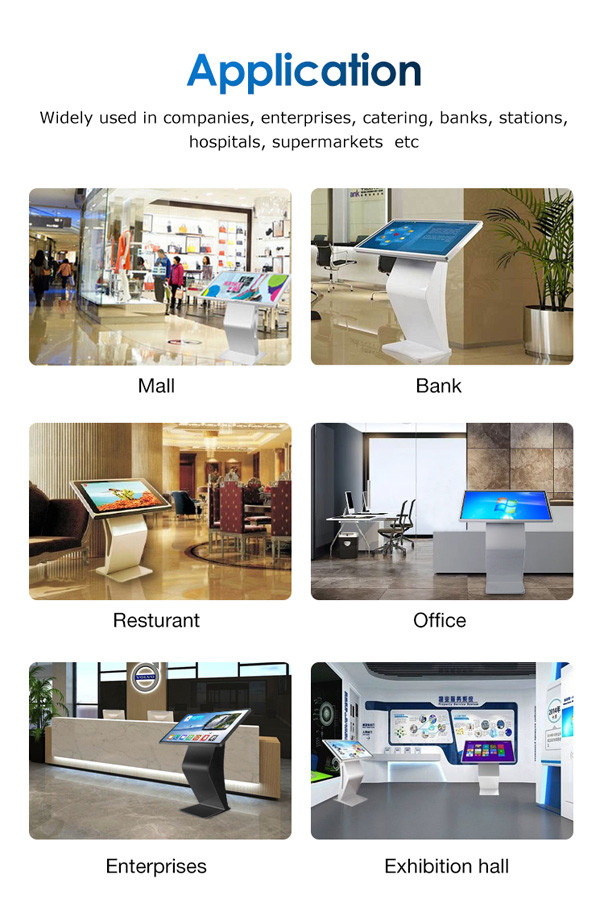 75in 85in Lcd Digital Signage Touch Screen Kiosk With HDMI