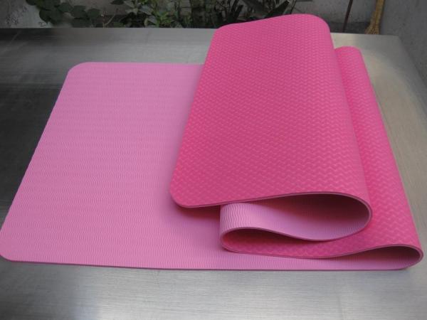Pink Colour Double Layer TPE Non Slip Yoga Mat for Home Gym for Women Men, 72” x