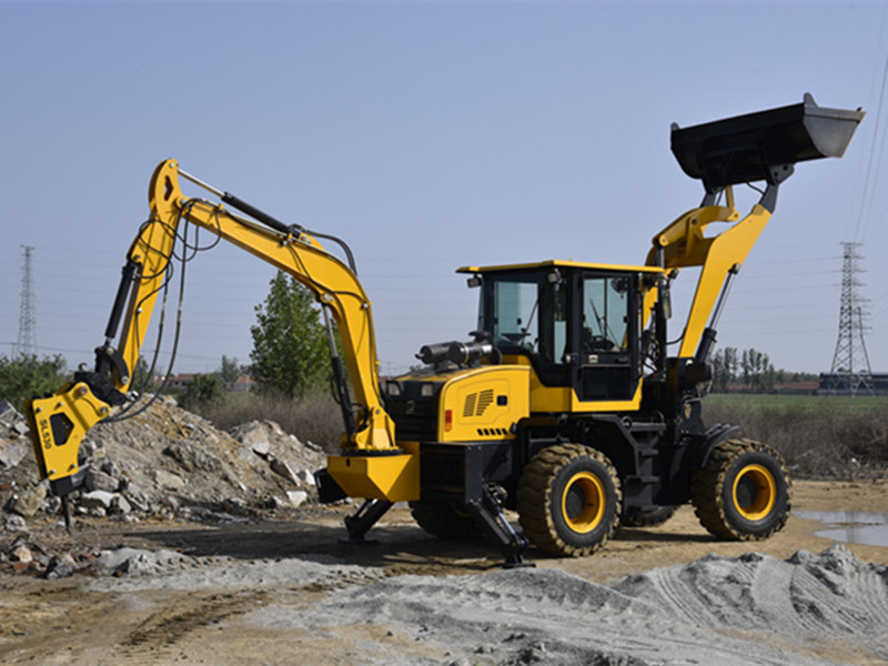 Loader backhoe excavator with auger mower breaker grapple mini backhoe loader for sale