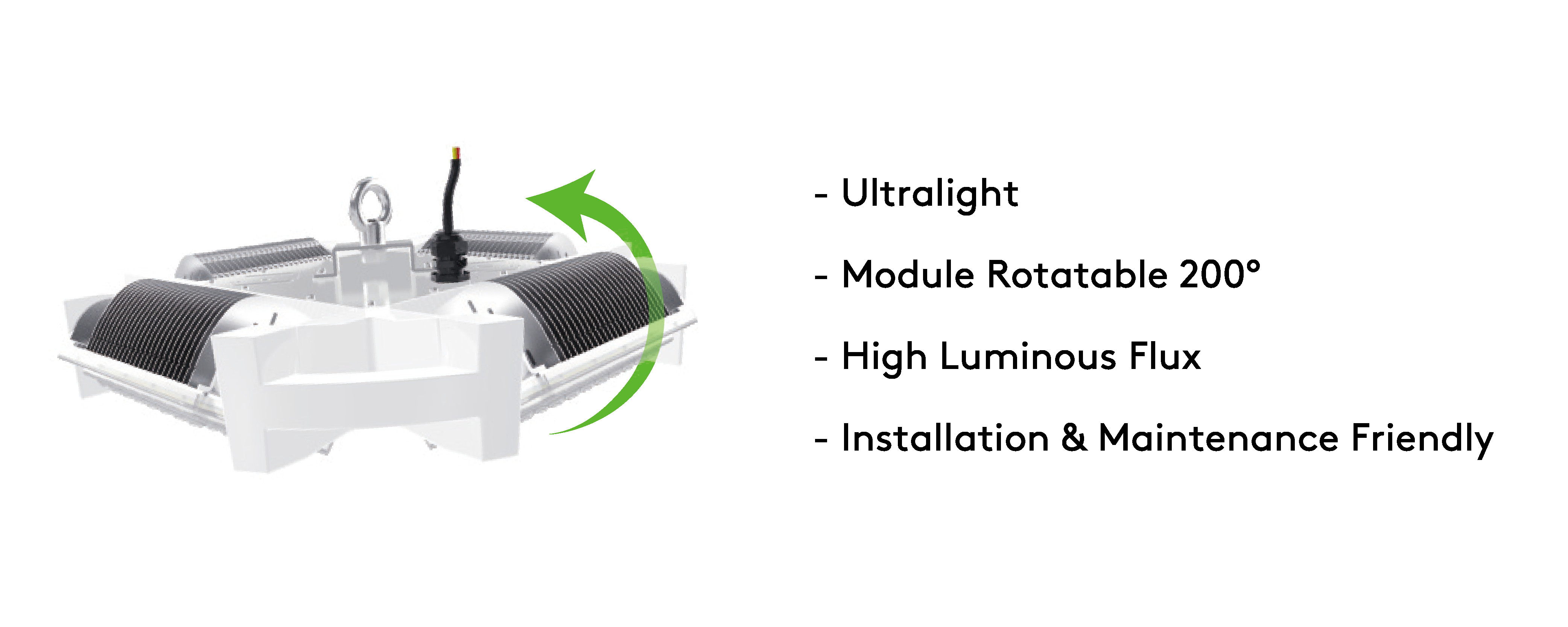 200w Led High Bay Light 4bay high Lumen output 150LM/W IP65 Waterproof CCT2700-6500 Lumileds Driver Meanwell