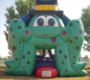 Wholesale Frog Durable 0.55mm PVC Outdoor Inflatable Bouncers With Air Blower from china suppliers