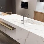 Sofitel Gold Glazed Porcelain Tile For Furniture And Accessories Slab Table 1600