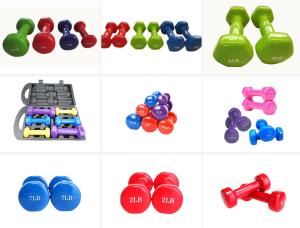 Wholesale PVC dumbbells 5kg, PVC dumbbells 10kg, PVC dumbbell set, PVC dumbbell price from china suppliers