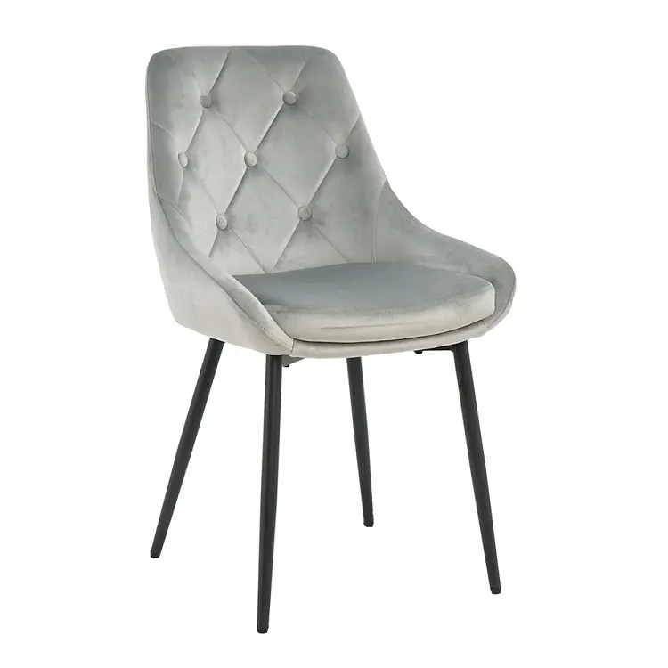 Blue Padded Velvet Dining Chairs Bedroom Velvet Upholstered Dining Room Chairs