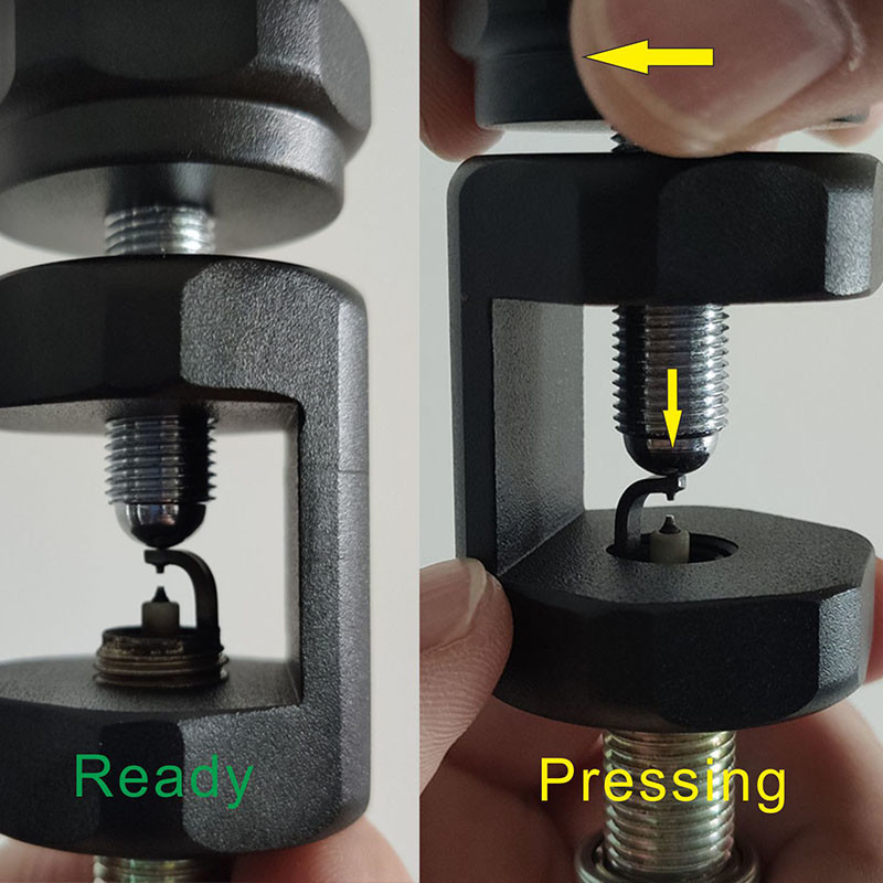 Gapping Tool of Spark Plug Electrode Tuning Gapper Tool 10mm 12mm 14mm Precision Spark Plug Gap Tool