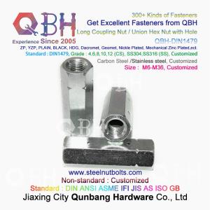 Wholesale QBH DIN 1479 SS304 SS316 M6-M36 Stainless Steel Hole Long Hex Nut Hexagon Turnbuckles from china suppliers