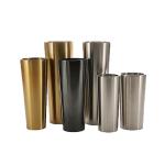 Modern gold metal durable pillar planters and flower pots