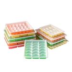 Supermarket Disposable Dumpling Tray Takeaway Pressure Resistance With Lid