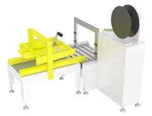 Wholesale 12-15Cartons Min Carton Box Tape Sealing Machine Corrugated Box Strapping Machine MH-FJ-1A+MH-101B from china suppliers