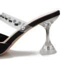 8808-3 Korean Fashion Pointed Toe Shallow Mouth High Heels, One Word With
