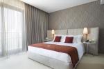 Takeo furniture factory do hotel bedroom furniture fabric bed with wood