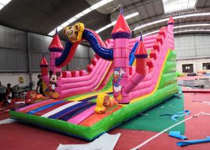 Wholesale Pink Lovely Children'S Blow Up Water Slide Waterproof For Inground Pool from china suppliers
