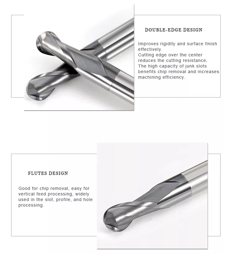 2F ball nose end mill