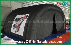 Wholesale Air Inflatable Tent Black 210D Oxford Tunnel Inflatable Camping Tent With Logo Print Total Dark from china suppliers