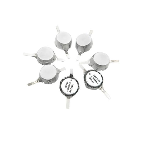 High Reliability Button Li-Polymer Cell 1050 3.7v 40mah Lipo Battery For