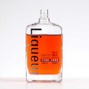 Wholesale Collar Material Clear Glass 250ml Custom Wine Bottle for Fruit Liqueur Packaging from china suppliers