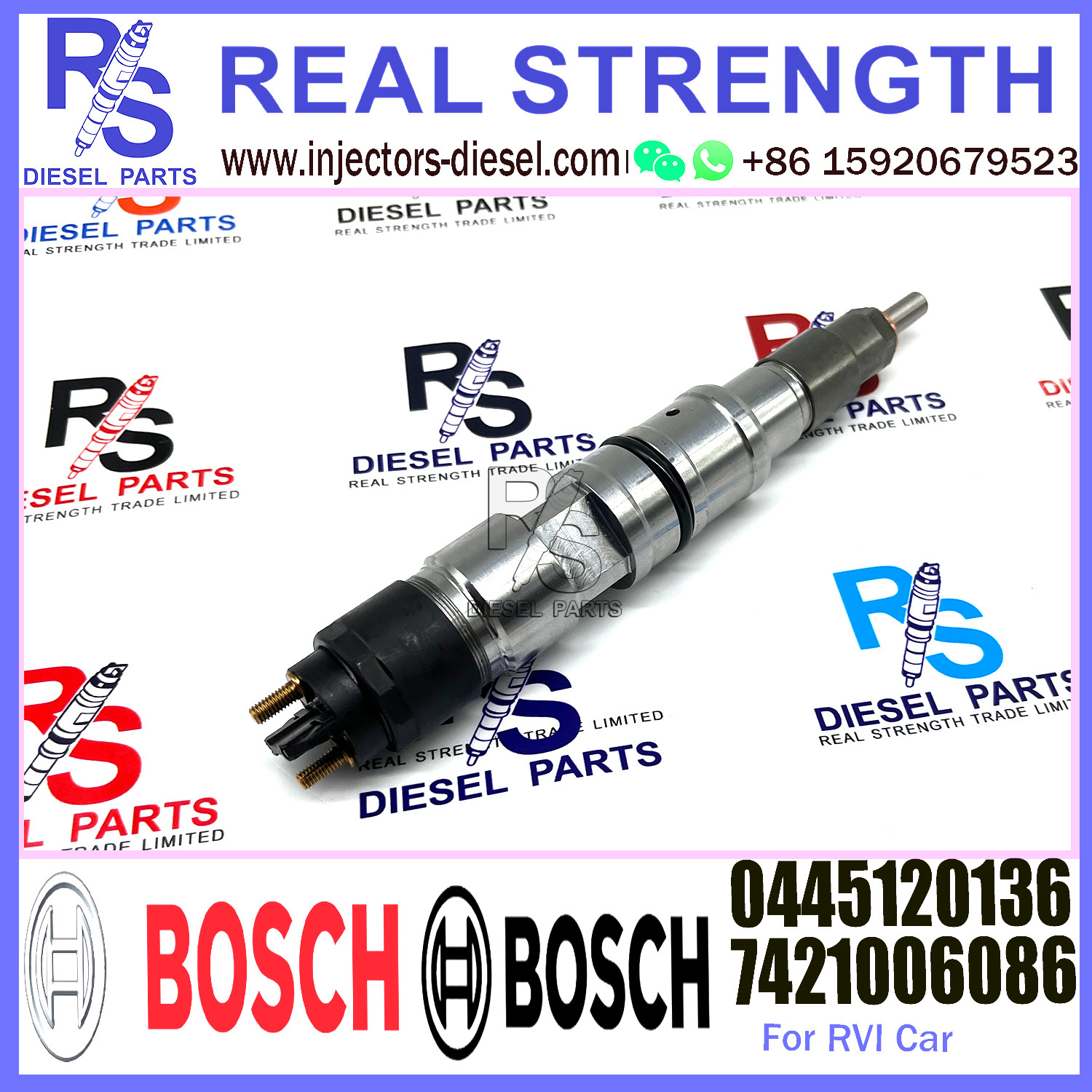 Diesel Common Rail Fuel Injector 0445120136 7421006086 For RVI Engine