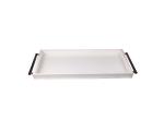 Metal Lock Custom Jewelry Gift Boxes Leather Serving Tray Imitation Leather