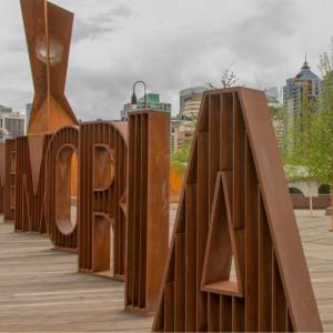 Wholesale Metal Letter Corten Steel Abstract Sculpture from china suppliers