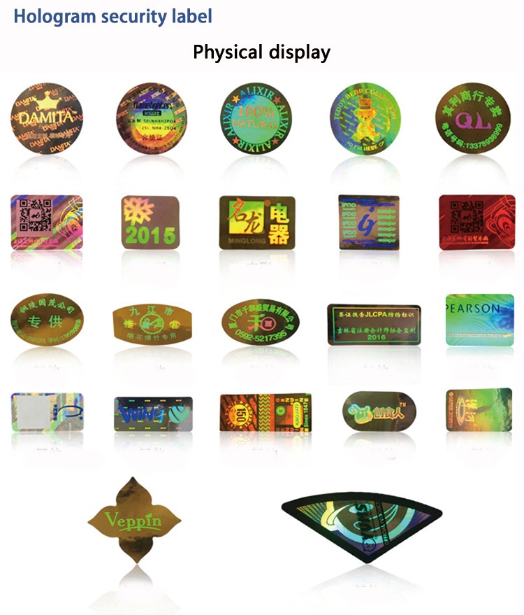 UV Printing Tamper Evident Security Labels , Hologram Stickers For Certificates