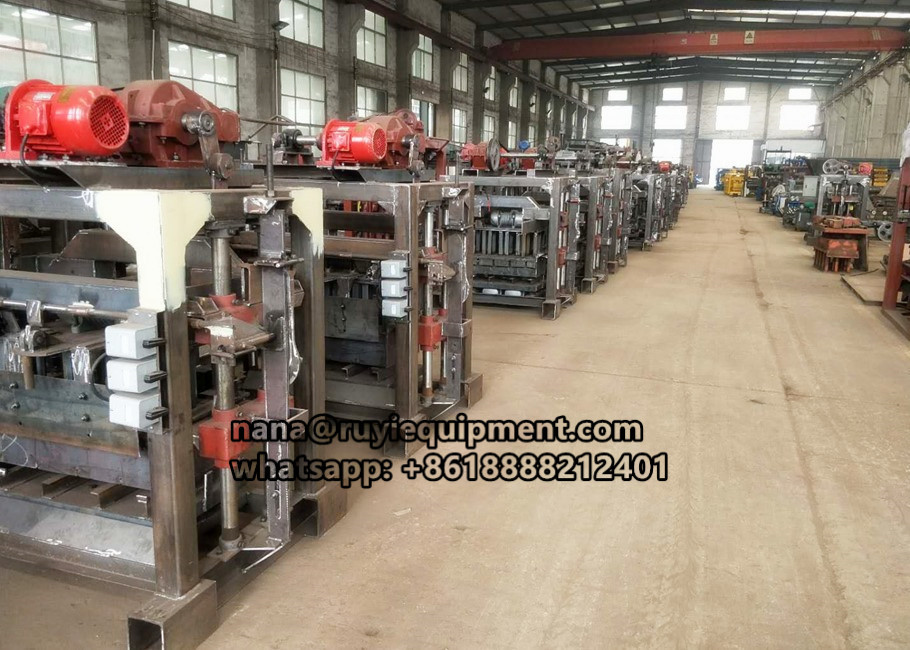 4-40 semi-automatic concrete hollow block solid block making machine