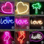 Wholesale Styles Led Neon Light Colorful Rainbow Neon Sign for Room Home Party