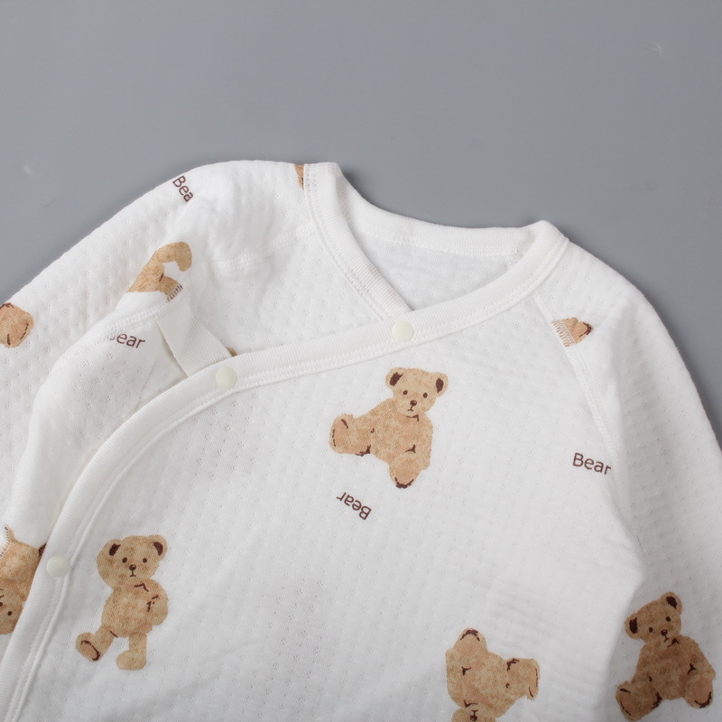 Long Sleeve Autumn Padded Long Sleeves Organic Cotton Baby Romper Jumpsuits