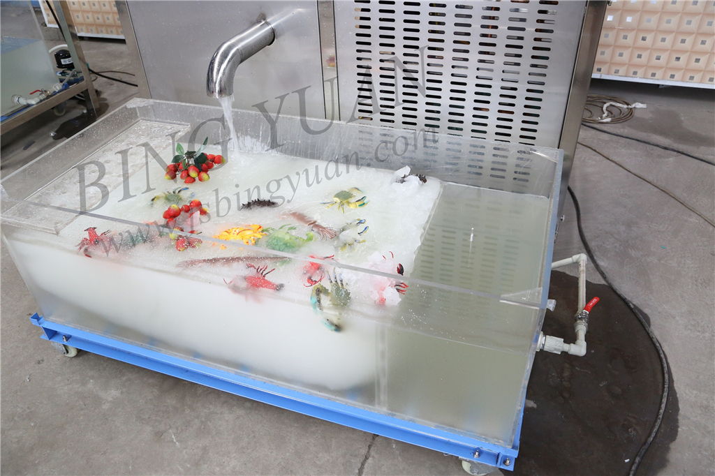 Air Cooling Seafood 380V 124.3KW 3T Slurry Ice Machine