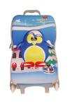 Penguin Pattern Kids Travel Bags / Toddler Rolling Luggage Water Resistance