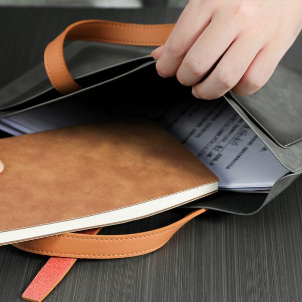 NEW PU LEATHER LARGE CAPACITY BRIEFCASE LEATHER BUCKLE BUSINESS DOCUMENT BAG