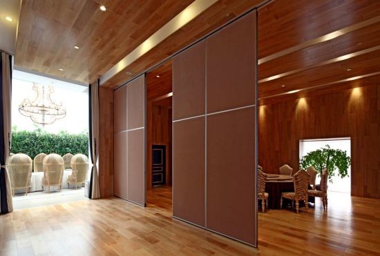 Interior Sliding Door Soundproof Hotel Partition Walls Folding Operable Partitions For Banquet Hall With Various Colors
