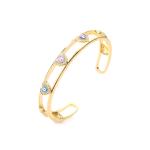 18k Rhinestone Bangle Bracelet