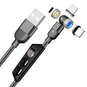 Wholesale 180 Degree Qi Standard USB C Magnetic 3 In 1 Charging Cable from china suppliers