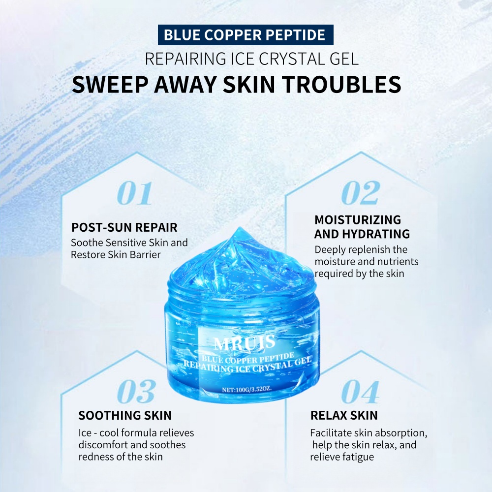 Quick-Acting Blue Copper Peptide Face Cream Ice Crystal Anti-Aging Collagen Firming Tender Skin Repair & Anti-Wrinkle Lotion OEM