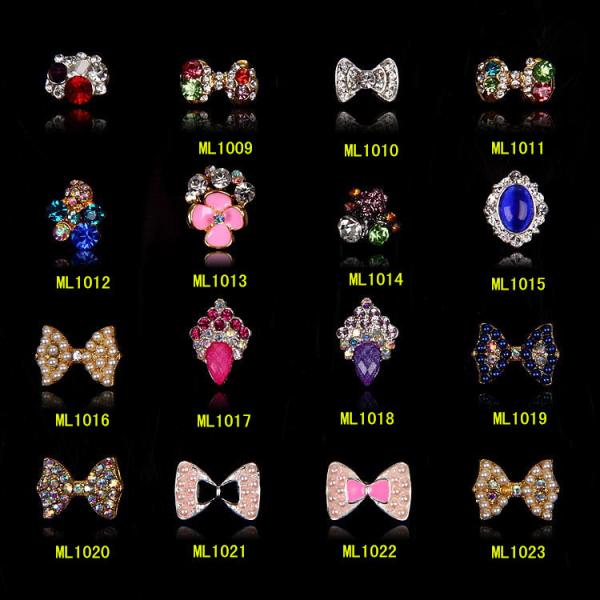 Hot NEW Wholesale Alloy Jewelry 3D Nail Art Jewelry Nail rhinestones Sticker