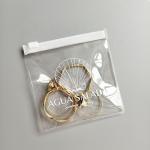 Luxury Custom Size Rings EARRINGS Packaging Mini Pouch Laser Colorful PVC Zipper