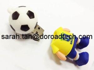 Wholesale High Quality Promotion Gift Football Boy USB Flash Disk/Customized PVC USB Pen Drive from china suppliers