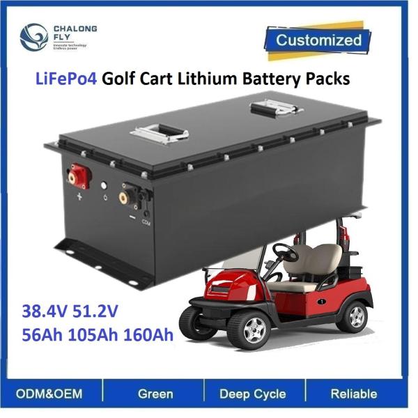 CLF OEM ODM Rechargeable LiFePo4 Golf Cart Lithium Battery Packs 38.4V 56Ah