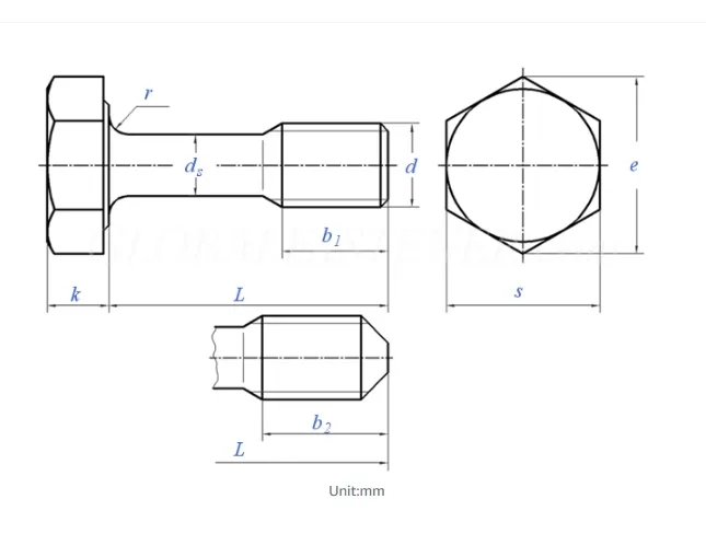 DIN7964 (E) Reduced Shanke Bolts and Screws with Coarse Thread Hexagon Socket Cap Head