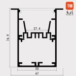 Anodized High Quality Profile Light LED Aluminum , Silver Aluminium Channel