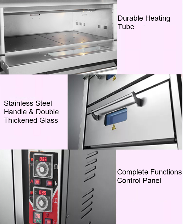 Multifunctional 3 Deck 9 Trays Gas Pizza Oven for Commercial Baking of Wheat Products