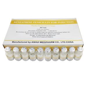 Wholesale Benzathine Penicillin for Injection 1.0mega/10ml, 50vials/Box GMP Medicine BP/USP/CP Standrad from china suppliers