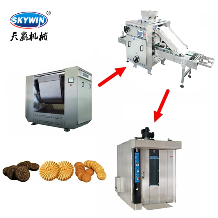 High Speed Auxiliary Machine 50kg Horizontal Biscuit Dough Mixer