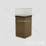 Hot sale wooden and glass watch jewelry showcase with LED lighting