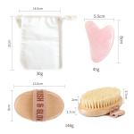 Exfoliating Body Bath Dry Brush Kit Wooden Scrub Bath Spa Massage